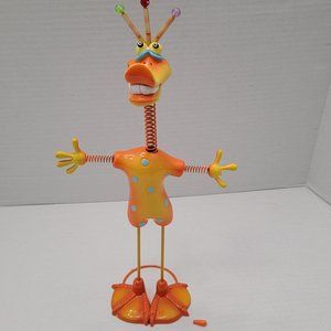 Art Exhart Figure Fun Geeky Wacky Sculpture Bubble head Metal FLAW Indoor Out